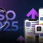 App Store Optimization 2025 banner showing app indexing in Google Play and conversion optimization in the App Store with visual elements like magnifying glass and upward arrows