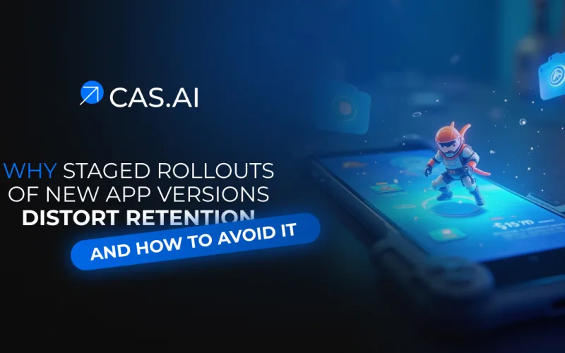 Concept visual supporting the topic of staged rollout retention distortion and accurate cohort analysis in mobile app updates