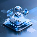 Abstract 3D digital technology platform block representing ILRD Impression Level Revenue Data for mobile game monetization.